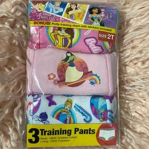 Disney Princess 2T Potty Training Underwear Pants Set of 3